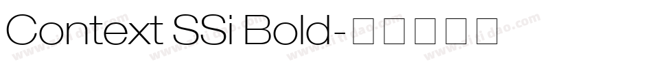 Context SSi Bold字体转换